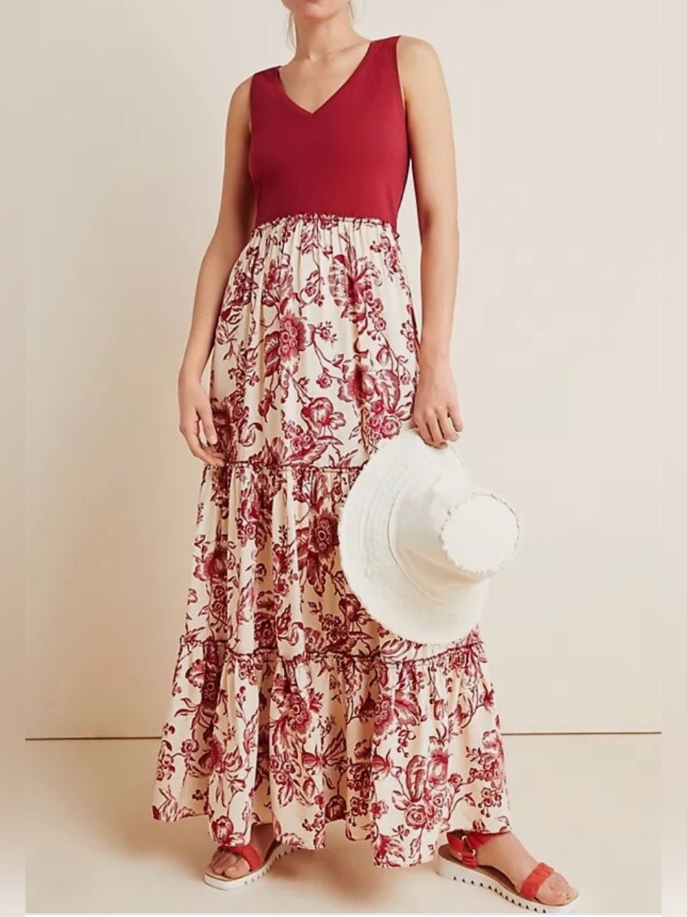 Anthropologie Maeve Trudie Tiered Maxi Dress